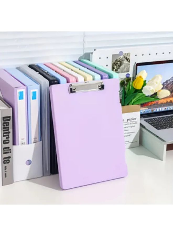 Green A4 Binder Organizer With Clips Heavy Duty ABS Plastic Document Holder - Image 5