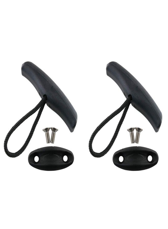 JCBIZ 2pcs 10cm Canoe Kayak Handles Carry Kit Heavy Duty Strong Toggle Handle Rope Pull Handle Cord T-Handle with Cord for Canoe - Image 1
