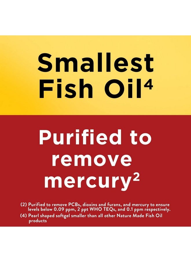 Nature Made Omega 3 Fish Oil Pearls 550 Mg Per Serving Small Size Fish Oil Supplements As Ethyl Esters Omega 3 Supplement For Healthy Heart Support 300 Softgels 100 Day Supply  - Image 4