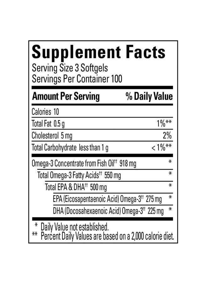 Nature Made Omega 3 Fish Oil Pearls 550 Mg Per Serving Small Size Fish Oil Supplements As Ethyl Esters Omega 3 Supplement For Healthy Heart Support 300 Softgels 100 Day Supply  - Image 5