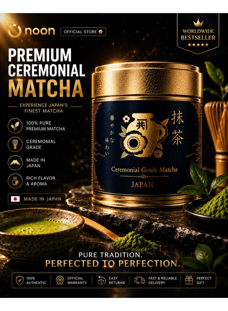 Matcha Tea Ceremonial Grade, Halal, Japan - 30G - Image 2