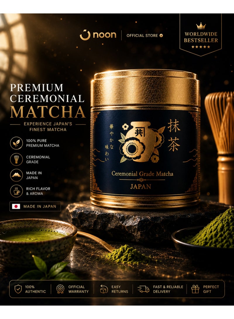 Matcha Tea Ceremonial Grade, Halal, Japan - 30G - Image 3