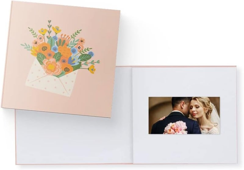 HEIRLOOM Video Book - 5" HD Screen for Custom Memory Gift - Wedding Birthday Christmas Anniversary - 20 Min Video Photo Keepsake - USB Rechargeable - Flower - Image 1