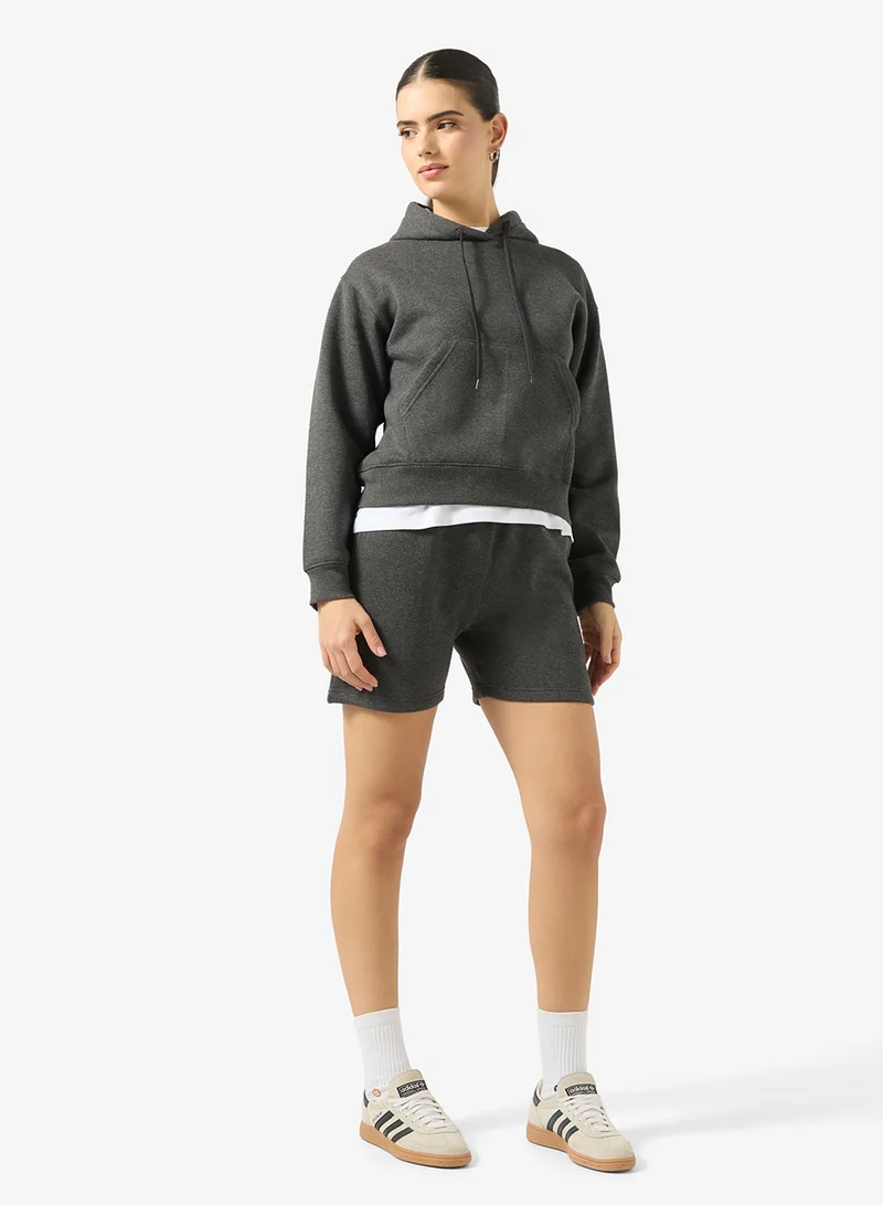 Ginger Basics Crew Neck Fleece Sweatshirt & Short Set