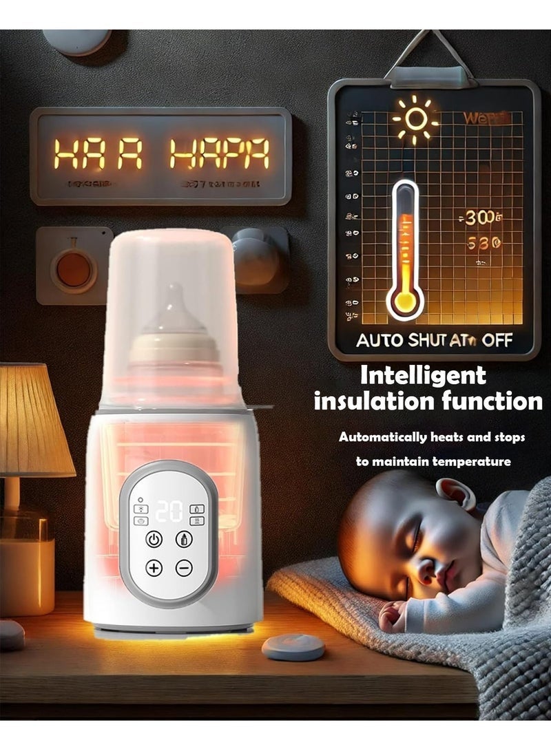 Lemon 8 In 1 Baby Bottle Warmer, Fast and Versatile Bottle Sterilizer and Food Warmer With Smart Temperature Control and Timer, Suitable For Breast Milk or Formula Milk, With Defrost, Keep Warm, Warm Baby Food Jar Functions - Image 3