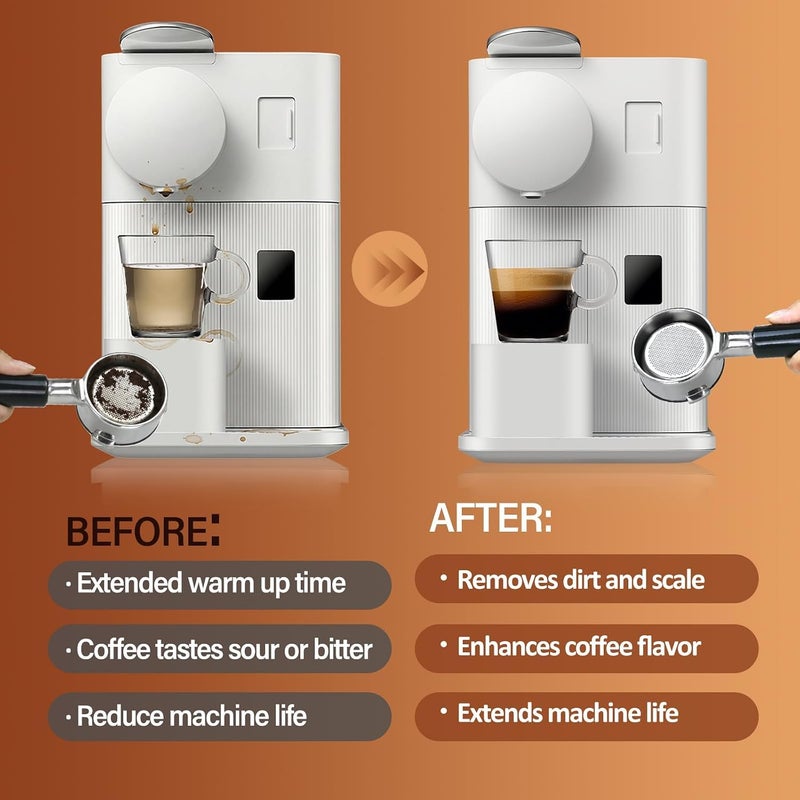 YOOJ ® 24 Count Coffee Machine Descaler Tablets, Safe & Gentle Formula, Remove Limescale, Deep Cleaning, Coffee Maker Cleaning Tablets for All Major Brands- Keurig, Nespresso, Ninja, Delonghi, Breville - Image 5
