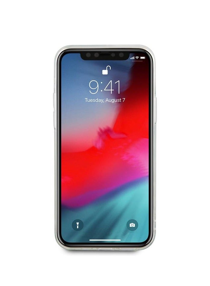 GUESS iPhone 12 / 12 Pro Case 6.1inch Liquid Glitter 4G Pattern Pink Background Phone Back Cover / Drop Protection / Officially Licensed - Iridescent - Image 4