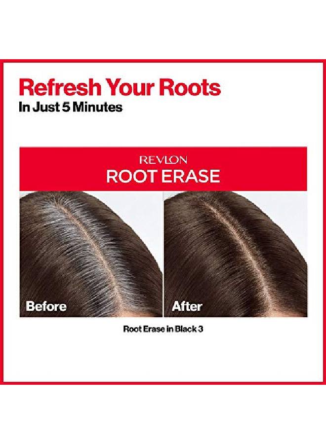 Revlon Permanent Hair Color By Permanent Hair Dye At-Home Root Erase With Applicator Brush For Multiple Use 100% Gray Coverage Black (3) 3.2 Fl Oz - Image 5