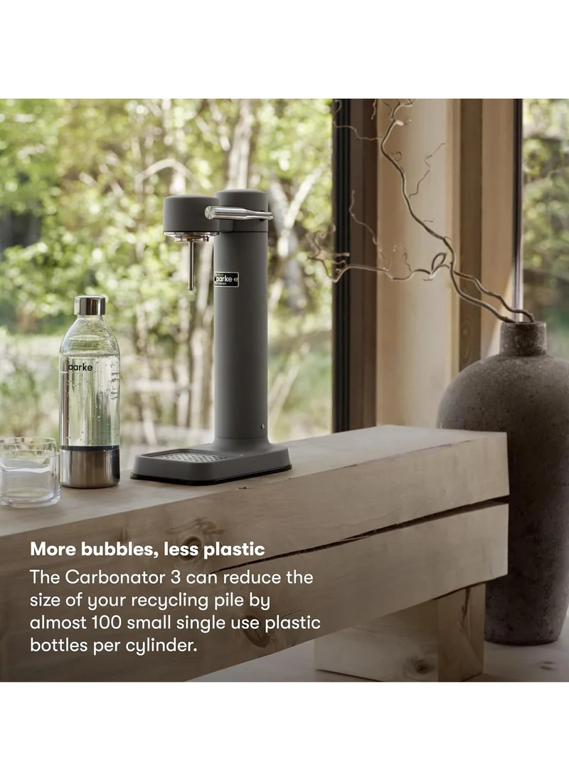آرك Aarke Carbonator 3, Sparkling Water Maker with Water Bottle, Matte Grey Finish