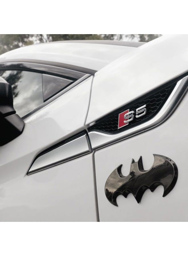 Fan Emblems Batman Car Badge Black Chrome Batwing Logo 3D Automotive Sticker Decal Flexes to Fully Adhere to Most Smooth Surfaces - Vehicles Laptops Windows Almost Anything - Image 4