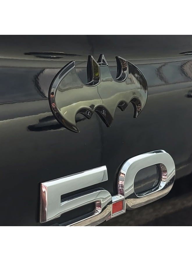 Fan Emblems Batman Car Badge Black Chrome Batwing Logo 3D Automotive Sticker Decal Flexes to Fully Adhere to Most Smooth Surfaces - Vehicles Laptops Windows Almost Anything - Image 3