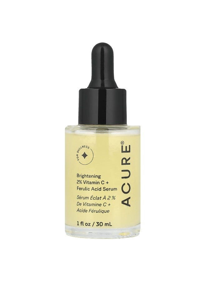 Acure ACURE, Brightening 2% Vitamin C + Ferulic Acid Serum, 1 fl oz (30 ml)  - Image 1