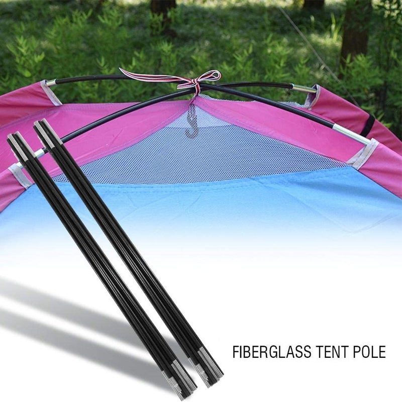 Inditradition Replacement Tent Pole Sticks for 6 Person Capacity Tents, Fiberglass Make (Black, 1 Pair, 8+8 Sticks, 170 Inches) - Image 3