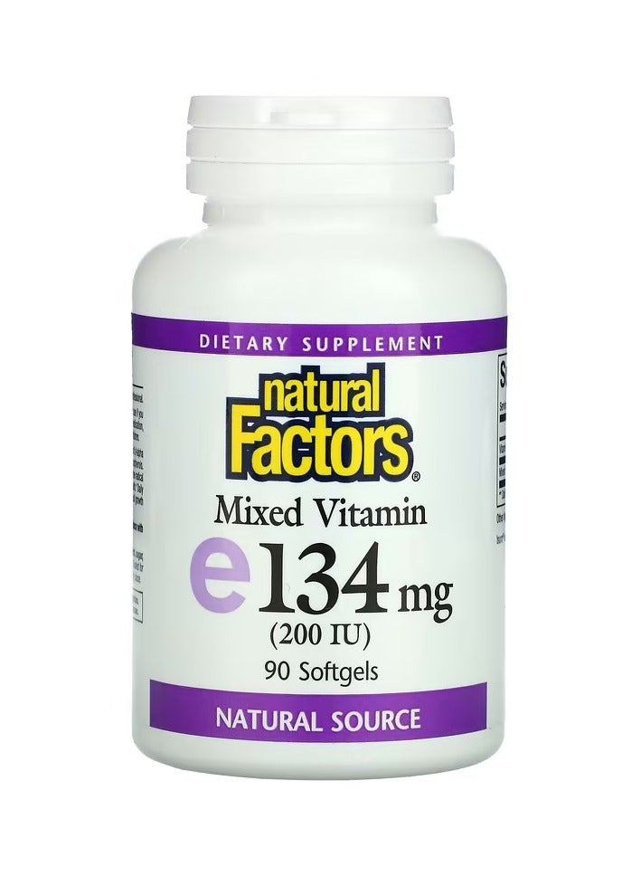 Mixed Vitamin E 134 mg 200 IU 90 Softgels