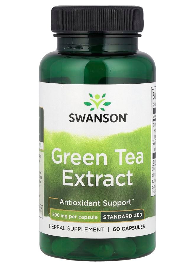 SWANSON مستخلص الشاي الأخضر 500 ملغ 60 كبسولة