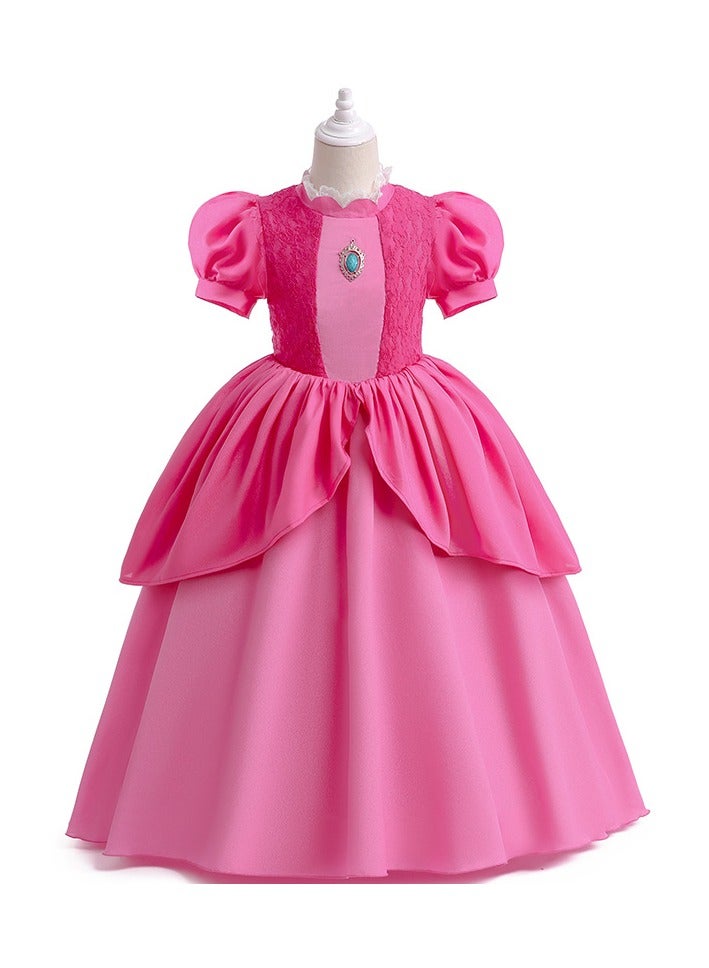 زي الأميرة الوردي للفتيات، مناسب لحفلات الهالوين وأعياد الميلاد، مناسب للأعمار من 3 إلى 9 سنوات - Image 3