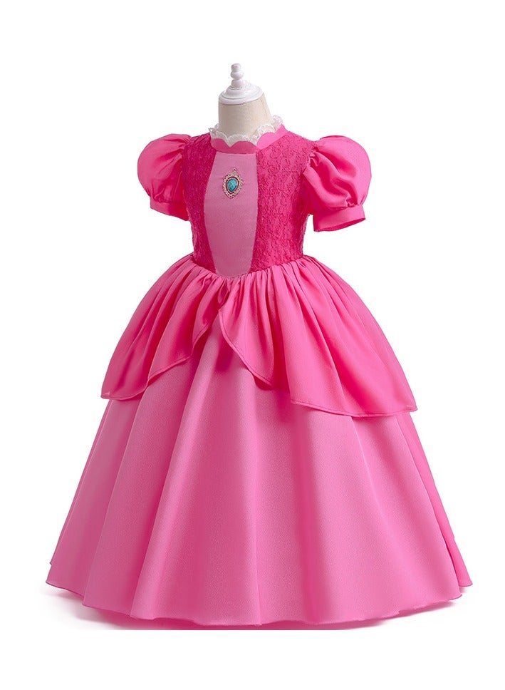 زي الأميرة الوردي للفتيات، مناسب لحفلات الهالوين وأعياد الميلاد، مناسب للأعمار من 3 إلى 9 سنوات - Image 4
