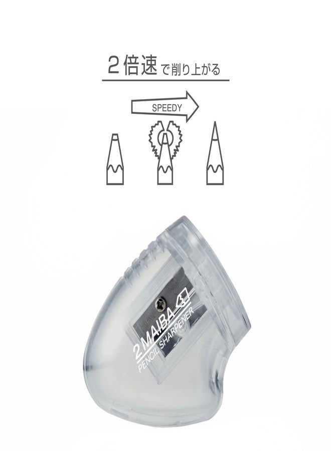 Kutsuwa RS030CL HiLINE Pencil Sharpener, 2 Blades, Clear - Image 3