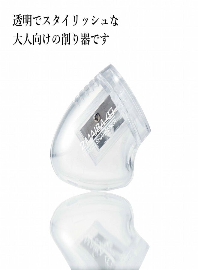 Kutsuwa RS030CL HiLINE Pencil Sharpener, 2 Blades, Clear - Image 2