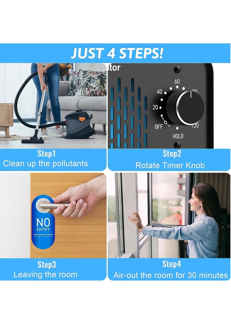 SYOSI Commercial Ozone Machine, Ozone Generator 15,000mg/h, High Capacity Ozone Machine Odor Removal, Home Ozone Generator for Car, Pet, Home, etc, Black, 1 Pcs  - Image 5