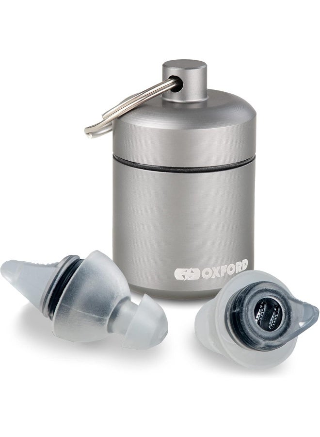 Oxford Products Filterbuds Hypoallergenic Reusable Motorcycle Hearing Protection Earplugs, White, One Size - Image 1