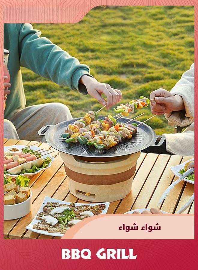 الشواء الشاوية,30 سم غير اللاصق الشواء الشاوية للقمم الموقد,جولة الشواء الداخلي الشواء,KBBQ Pan,تنظيف سهل,غسالة الصحون الفرن آمنة,, - Image 2