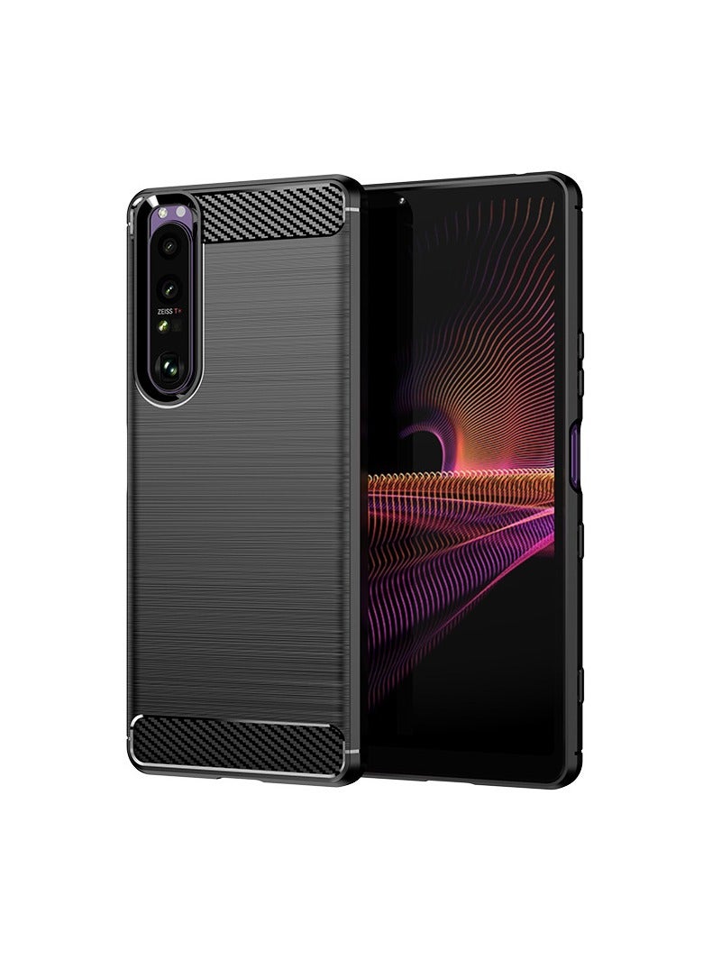 general Sony Xperia 1 III / Xperia 1III 5G XQ-BC72 Phone Case Scratch Resistant TPU Soft Back Shockproof Carbon Fiber Case for Sony Xperia 1 III - Image 1