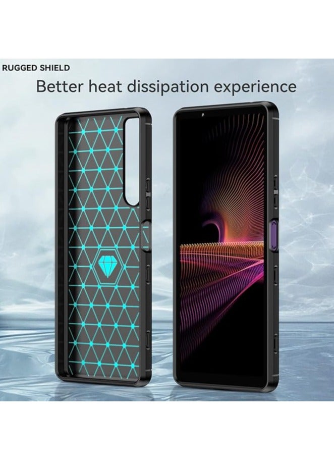 general Sony Xperia 1 III / Xperia 1III 5G XQ-BC72 Phone Case Scratch Resistant TPU Soft Back Shockproof Carbon Fiber Case for Sony Xperia 1 III - Image 3