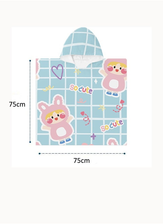 Aissiora Beach towels for children Absorbent beach towels Children's hooded cape bath towel Children's cartoon bath towels Super water absorption  - Image 2