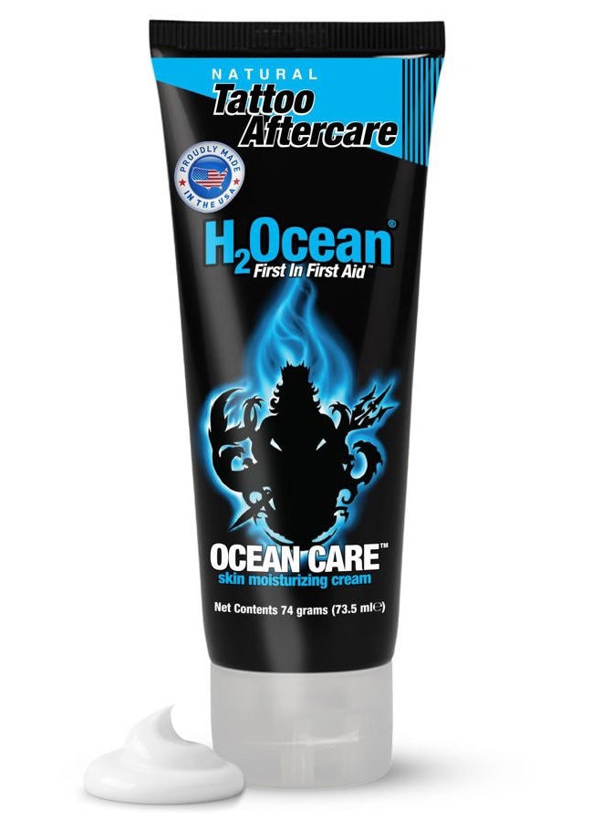 H2Ocean Ocean Care Tattoo Aftercare Lotion 2.5ounces-Fragrance Free Tattoo Moisturizing Cream-For New & Old Tattoos-Heals & Revitalizes - Dye Free - Image 1
