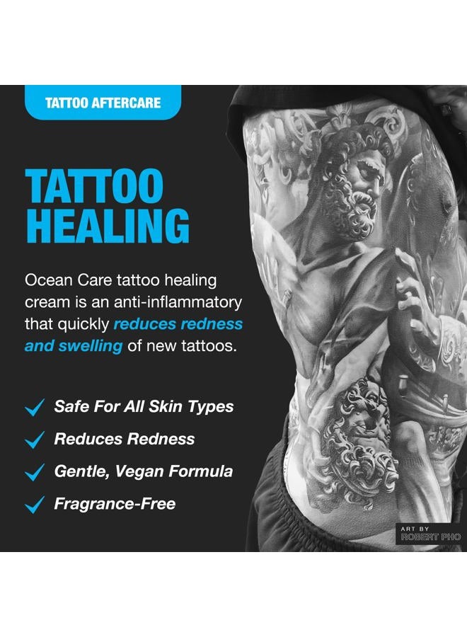 H2Ocean Ocean Care Tattoo Aftercare Lotion 2.5ounces-Fragrance Free Tattoo Moisturizing Cream-For New & Old Tattoos-Heals & Revitalizes - Dye Free - Image 2