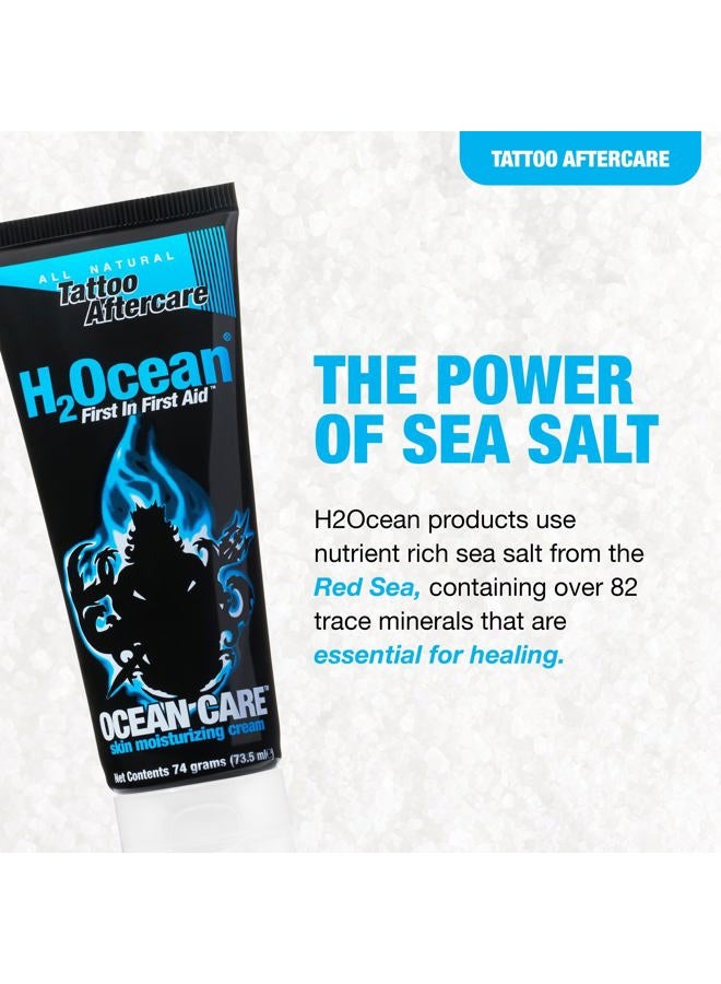 H2Ocean Ocean Care Tattoo Aftercare Lotion 2.5ounces-Fragrance Free Tattoo Moisturizing Cream-For New & Old Tattoos-Heals & Revitalizes - Dye Free - Image 3