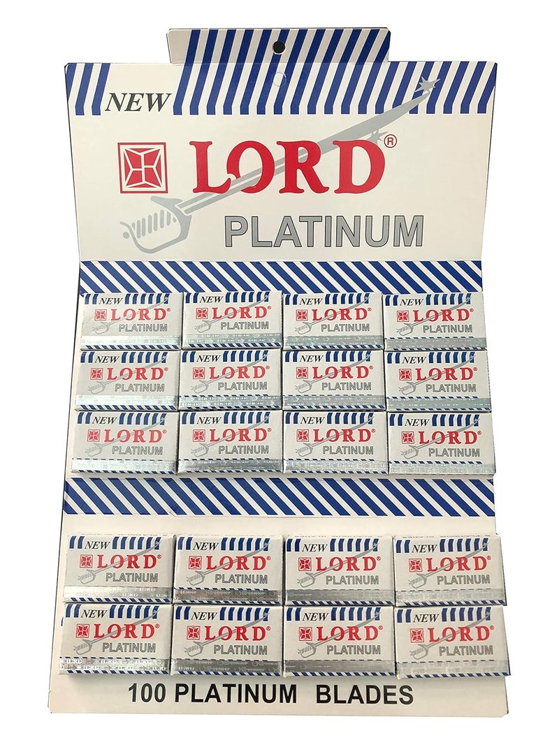 Lord Lord Platinum Double Edge Safety Razor Blades 100 blades 5x20 
