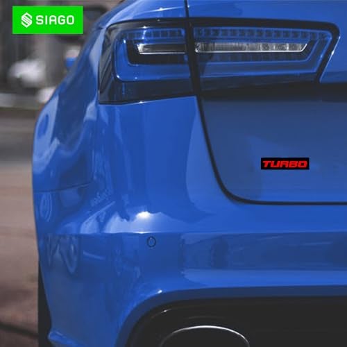 SIAGO SIA277 Premium Turbo Metal Car Sticker - Durable & Stylish Auto Emblem for Vehicles - Customizable Designs - Easy Installation - Weather-Resistant & Long-Lasting - Image 3