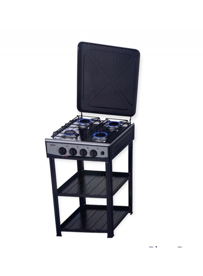KRAWN Gas Stove 4 Burners With Self Ignition 38042 ستيل - Image 2