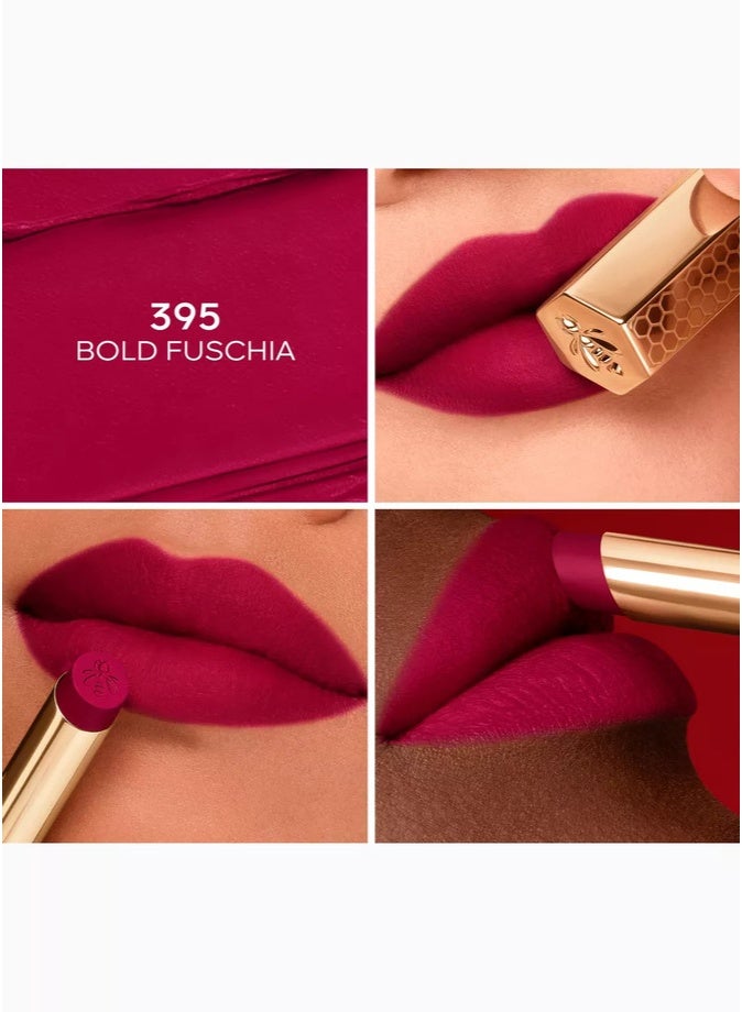 GUERLAIN Kiss Kiss Blur Matte Long-Wearing Lipstick 1.85g – 395 Bold Fuchsia Soft Matte Lip Color - Image 2