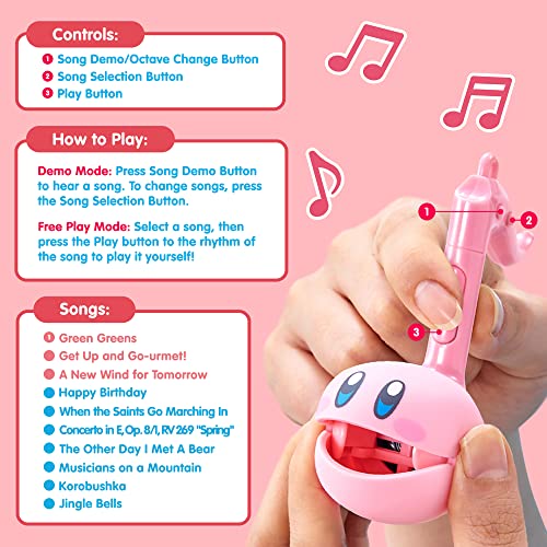 Otamatone Melody [Special Edition Nintendo Kirby] - Fun Japanese Electronic Musical Kids Toy Synthesizer Instrument by Maywa Denki [Includes Keychain Attachment and English Instructions] - Image 4