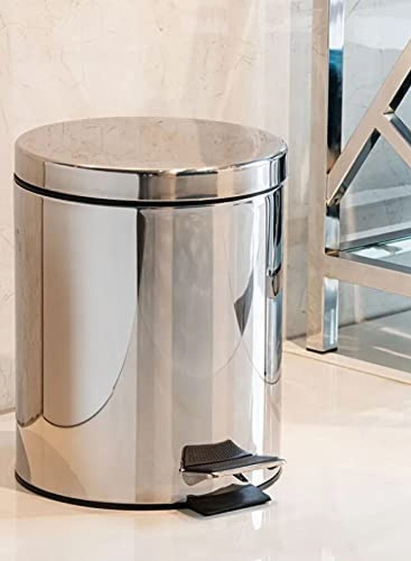 Stainless Steel Foot Open Trash Bin  - Image 3