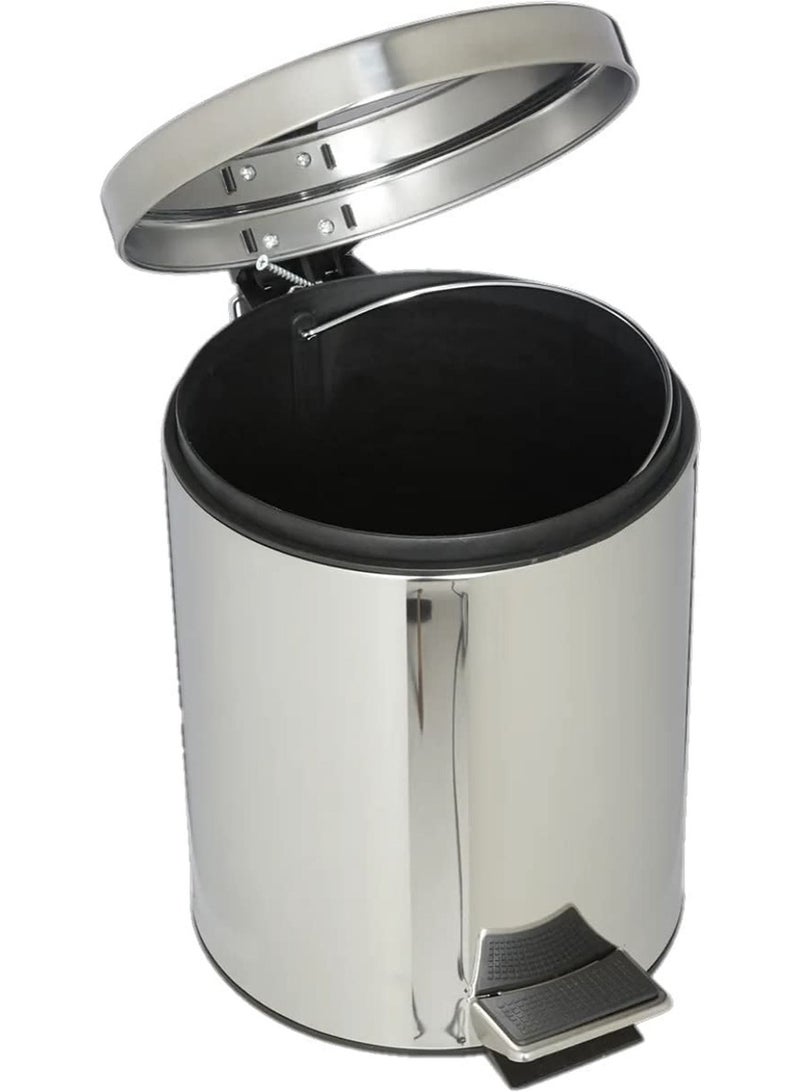 Stainless Steel Foot Open Trash Bin  - Image 2