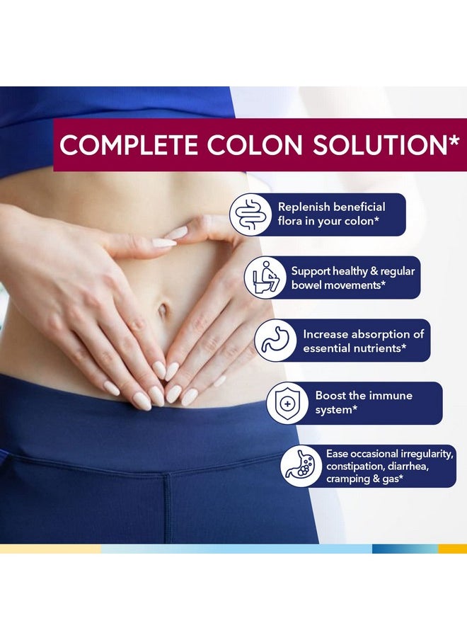 Terranics - Daily Probiotics For Men & Women 150 Billion 25 Strains Colon Care Probiotics With Prebiotics & Enzymes Healthy Regularity Delayed Release Shelf Stable 60 Veggie Caps - Image 1