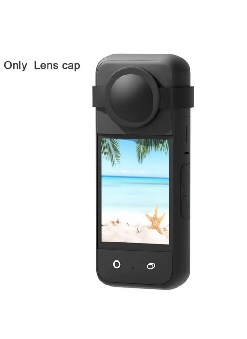 Action Camera Case Fit for Insta-360 ONE X3, Waterproof Durable Silicone Protective Cover Lens Cap Compatible for Insta-360 ONE X3 Accessory (Black)  - Image 4
