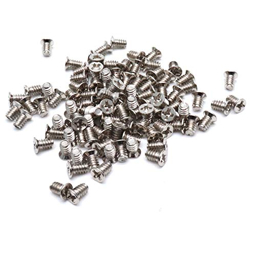 Xiaoyztan 100Pcs #6-32 Cross Drive Flat Head Machine Screw 3.5mm PC Computer Case Hard Drive Screws Full Thread Fastener - Image 1