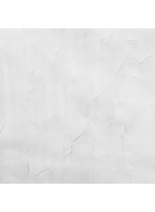 No. 918 Erica Crushed Sheer Voile Rod Pocket Curtain Panel, 51" x 84", White - Image 5