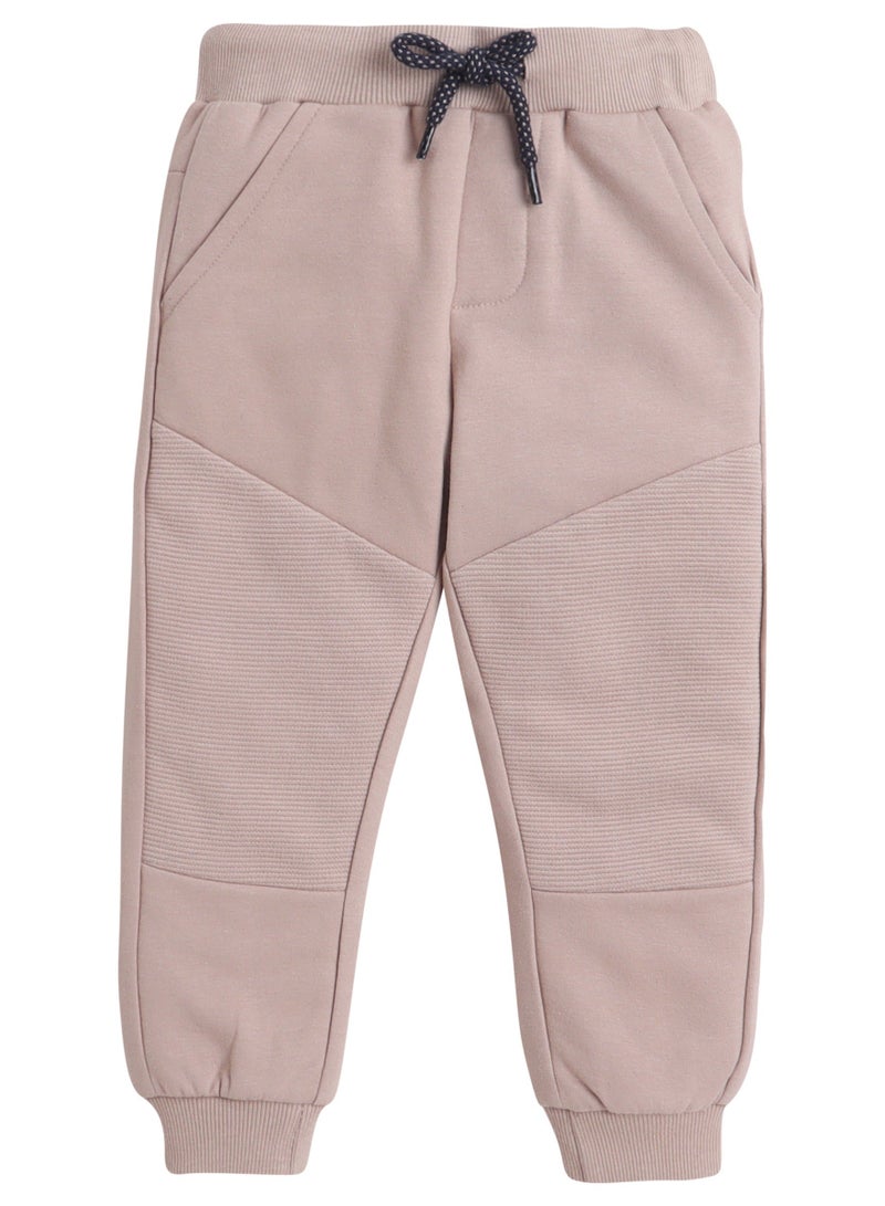 Dirkje Boys Space Patch Fleece Tracksuit – Sand- 2-Piece Set - Image 4