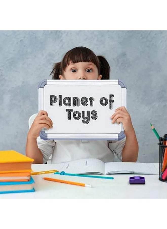 بلانيت أوف تويز لوح كتابة مزدوج الجوانب من Planet of Toys - لوح أبيض ولوح طباشير | لوحان للكتابة على كلا الجانبين، أحدهما أبيض اللون والآخر طباشير  - Image 4