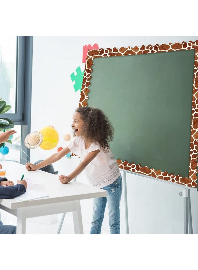Nezyo Classroom Bulletin Board Borders Safari Animal Classroom Borders For Wall Decorations Diy Leopard Tiger Cow Print Bulletin Board Sticker For School Jungle Decorations Supplies, 6 Styles (60 Pieces) - Image 5