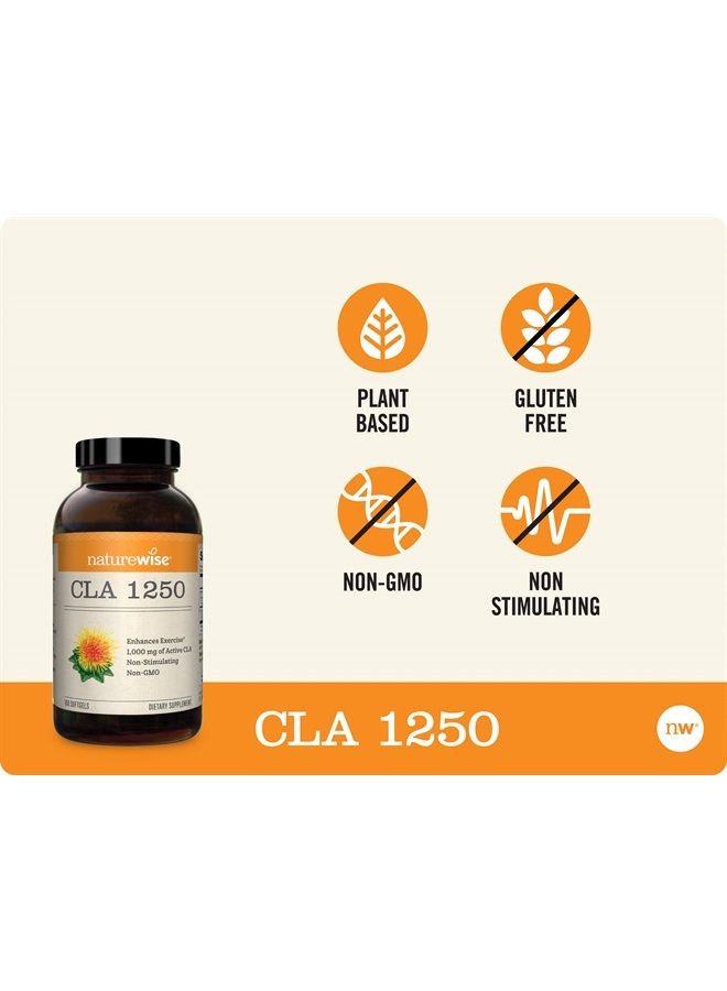 NatureWise CLA 1250 Support Exercise Naturally (2-Month Supply), Support Fitness goals, Supports healthy energy levels 180 Count - Image 2