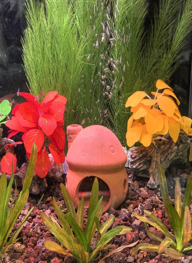 M2cbridge Artificial Fish Tank Plants Silk Aquarium Plastic Plant Aquatic Water Grass Foreground Decor(3PCS Big Colorful) - Image 4