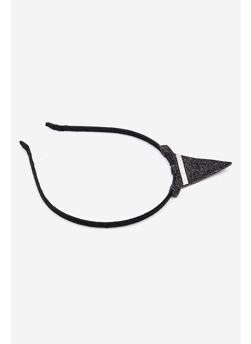 MANGO Kids Girl Metallic Headband, Black  - Image 2