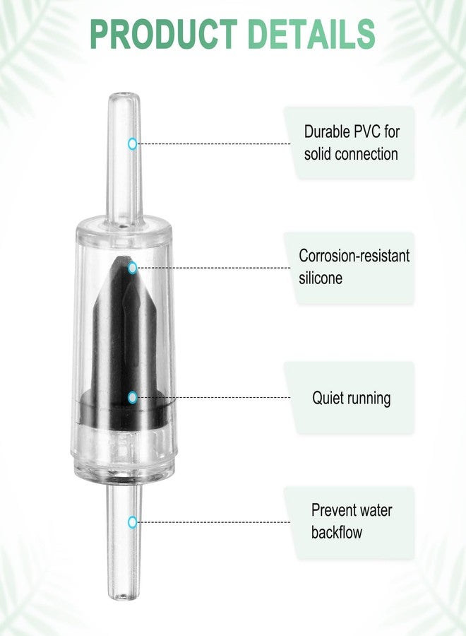 M METERXITY 6-Set Aquarium Air Valve, for 3/16" Airline Tubing Non-Return PVC Aquarium Air Control Valves W Check Valves for Fish Tanks/Aquaculture Regulators Air Pump Adjustable Valve [Black] - Image 2